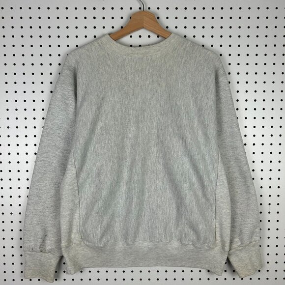 North Carolina Tar Heels Crewneck Sweatshirt Large Weave 90s USA Made Gray READ - Picture 3 of 8